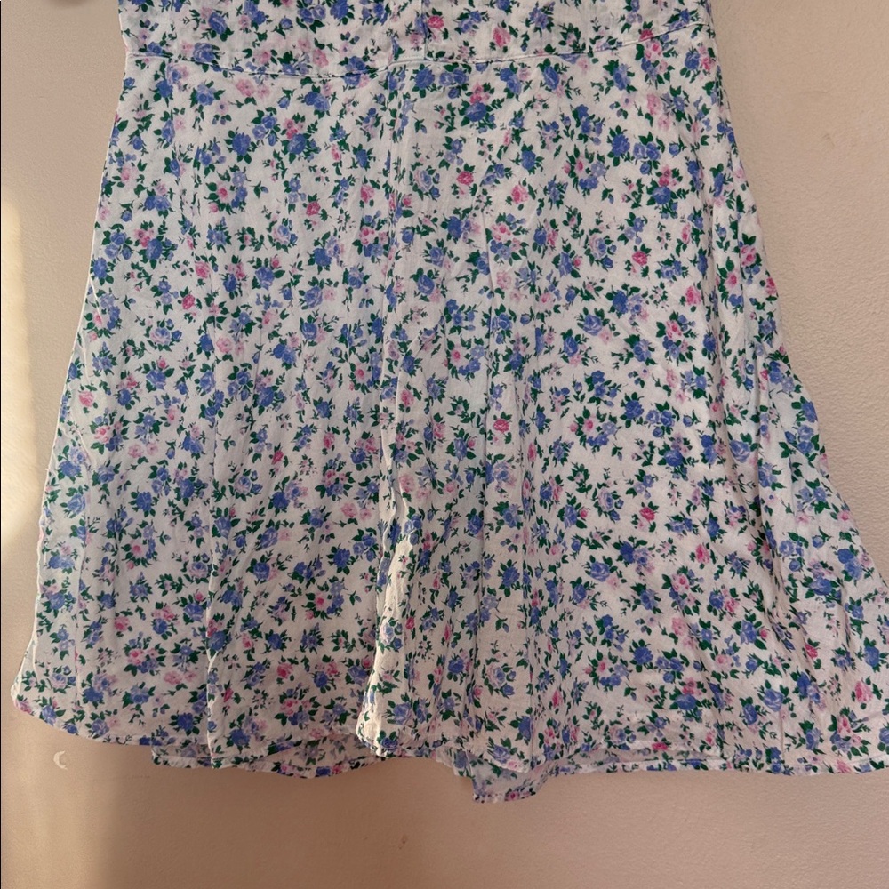 LoveShackFancy Blue and Pink Floral Mini Dress 6 - Picture 3 of 9